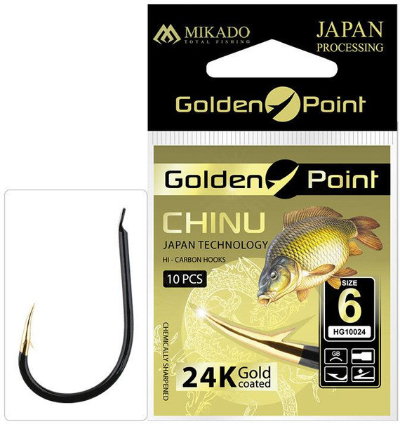 Haczyki Mikado Golden Point Chinu